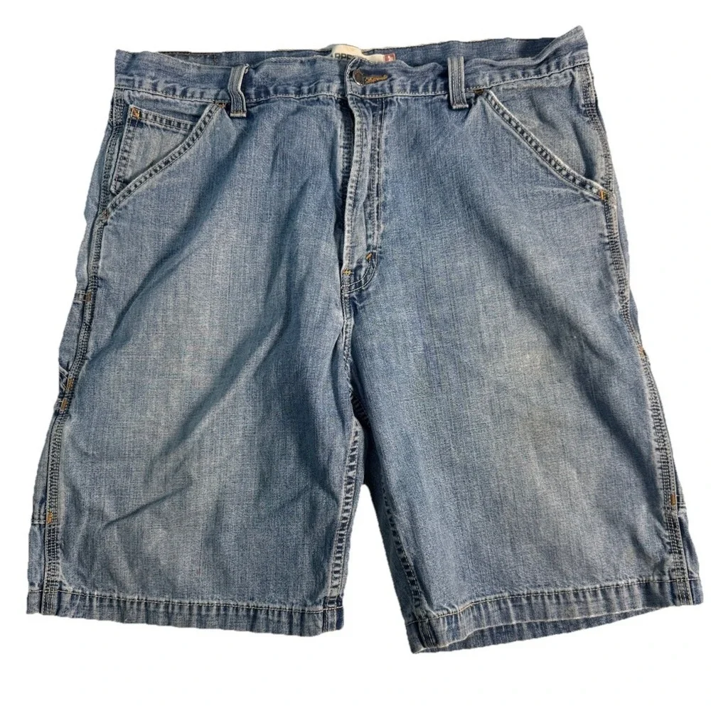 Vintage Levi's Red Tab Baggy Carpenter Jean Shorts Men's 36 Med‎ Wash Denim Y2K